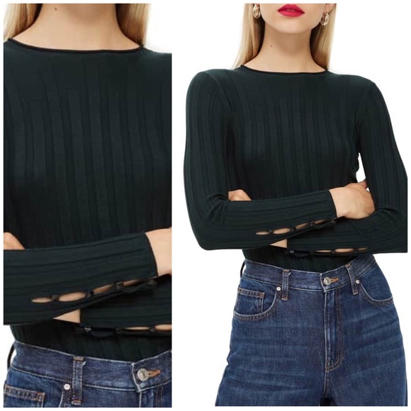 NEW Topshop Ribbed Sweater Size 8 - Picture 2 of 2